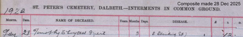 1922-02-28 BUR Timothy Chrystal Neil  child of Timothy Chrystal Neil + Margaret McDonald [[N277-clip]]